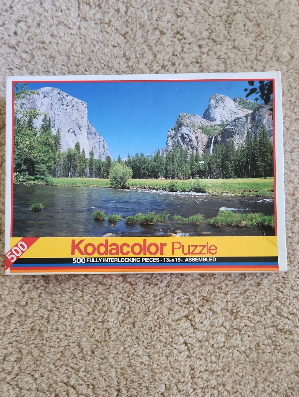 Vintage Kodacolor Yosemite National Park 500 Piece Puzzle Factory Sealed